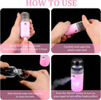 Nano Mister 30 ml Mini Face Humidifier Portable Facial Sprayer USB Rechargeable Handy Skin Care Machine for Face Hydrating TechVisio