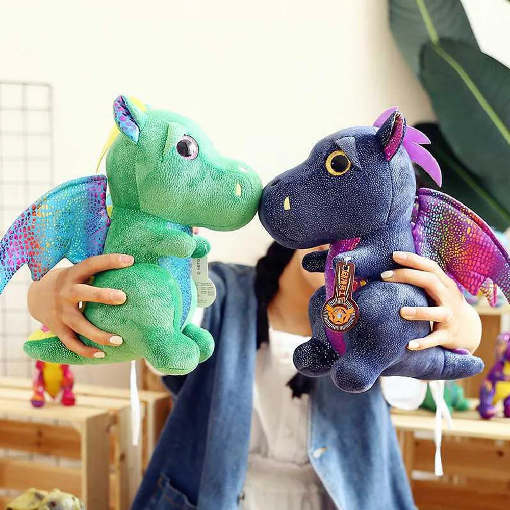 23CM Little Flying Dragon Doll Dinosaur Stuffed Soft Animal Plush Toy Tyrannosaurus Rex Doll Children's Birthday Gifts Wholesale TechVisio