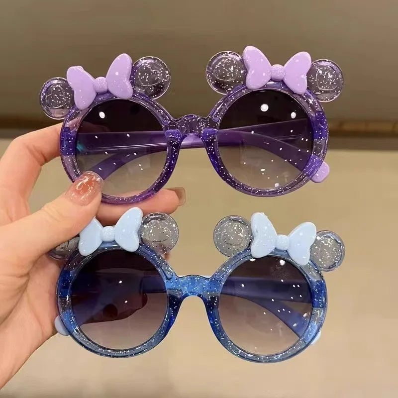 New Cute Crystal Bow Girls Children Sunglasses Fashion Trend Personalized Cartoon Sun Glasses Kids Shiny Eyewear TechVisio