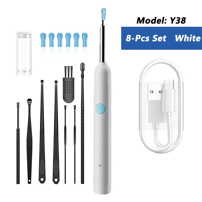 Nettoyeur d'Oreilles Visuel Connecté 1080P – WiFi, IP67, USB-C, Kit Complet