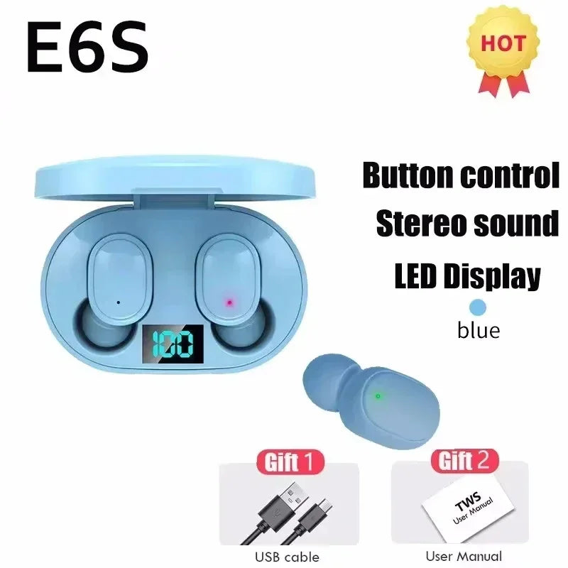 Écouteurs TWS EOENKK E6S – ANC | LED | Waterproof | 5 Coloris