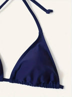 Swimwear Thong Bikini Set Sexy New Navy Blue Swimsuits Woman Sexy Bathing Suits Bikinis Triangle Bandage Female Beachwear TechVisio
