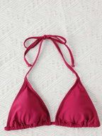 Women Thong Bikini Set Side Lace-up Sexy Swimsuit Bandage Neck Tie Swimwear Adjustable Brazilian Style Bikini Underwear TechVisio