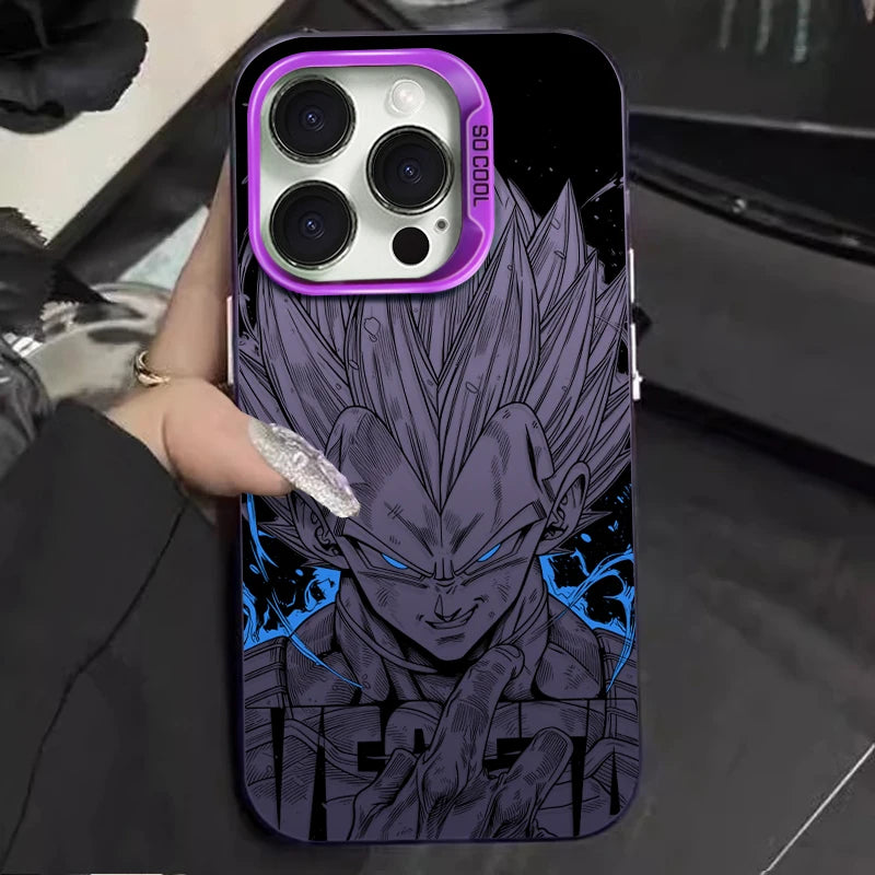 Coque iPhone Dragon Ball – Goku & Vegeta, PC+TPU Anti-Choc, iPhone X à 17 Pro Max