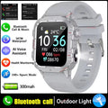 2026 Rugged Military Smart Watch Men's Outdoor Watch LED Flashlight 2.01'' HD Touch Screen Voice Bluetooth Call Smartwatch Gifts TechVisio