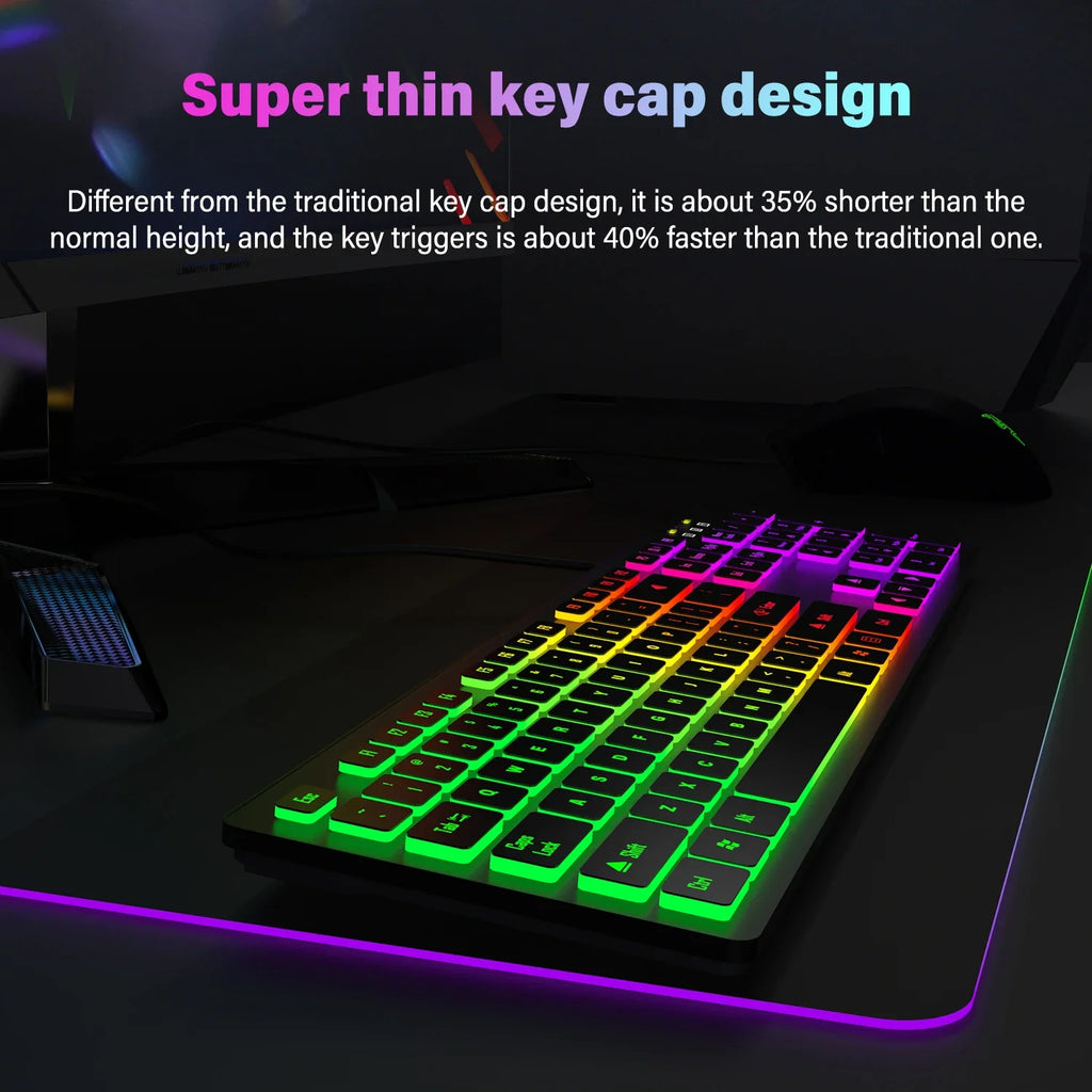 FUYUMY – Clavier Gaming RGB 104 Touches USB Multilingue