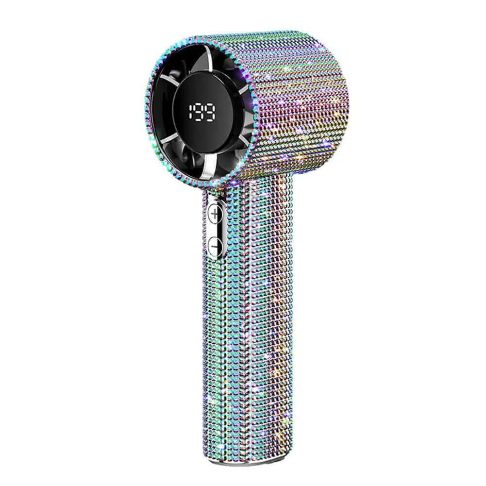 Ventilateur Portable 199 Vitesses Diamants Type-C – IPX4, Écran Digital TechVisio