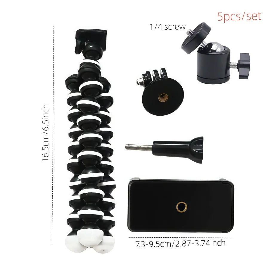 Mini Trépied Flexible Pièuvre TechVisio – Smartphone & Photo | Clip