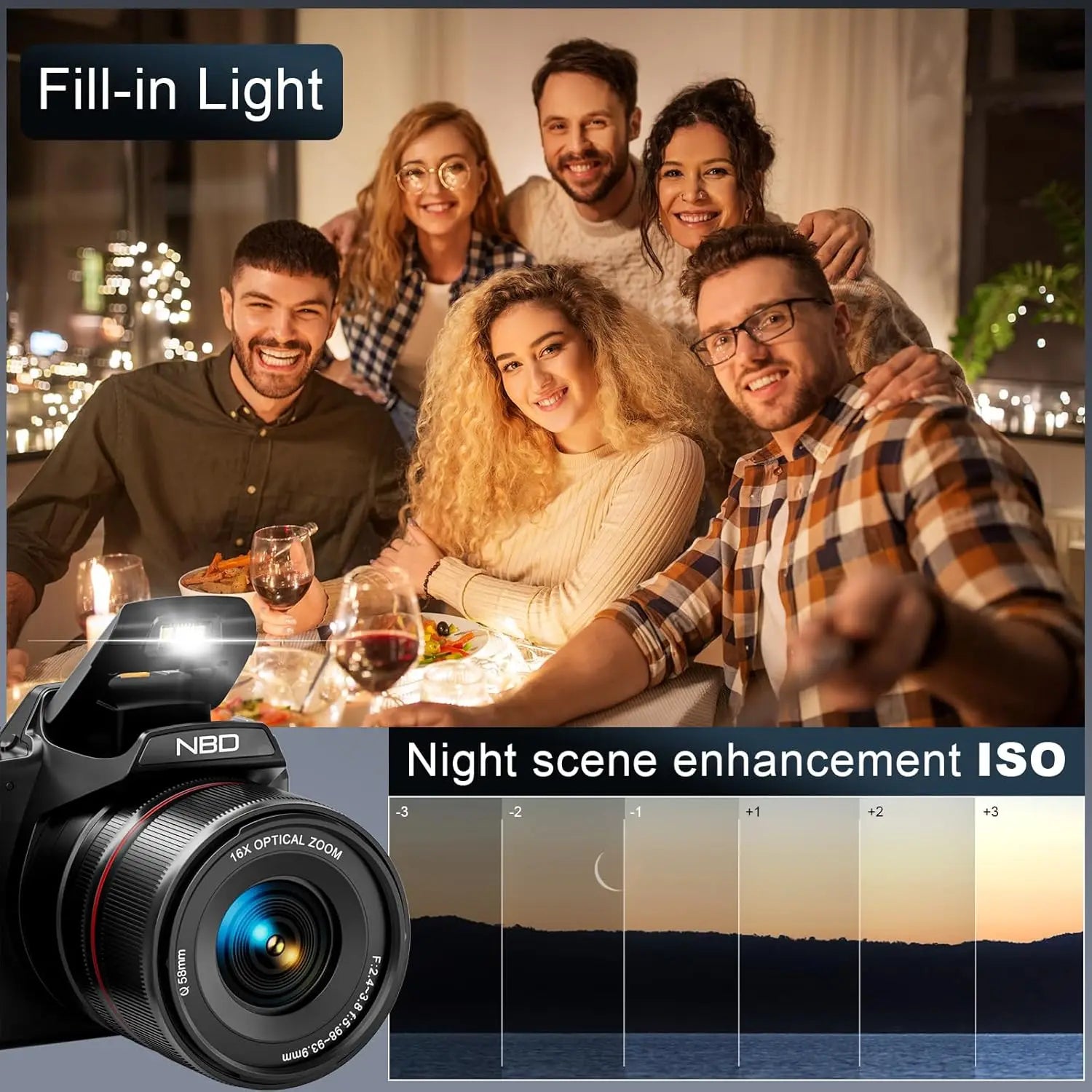 NBD S210 Camera – 5K | 64MP | 16x Zoom | Waterproof | Wi-Fi