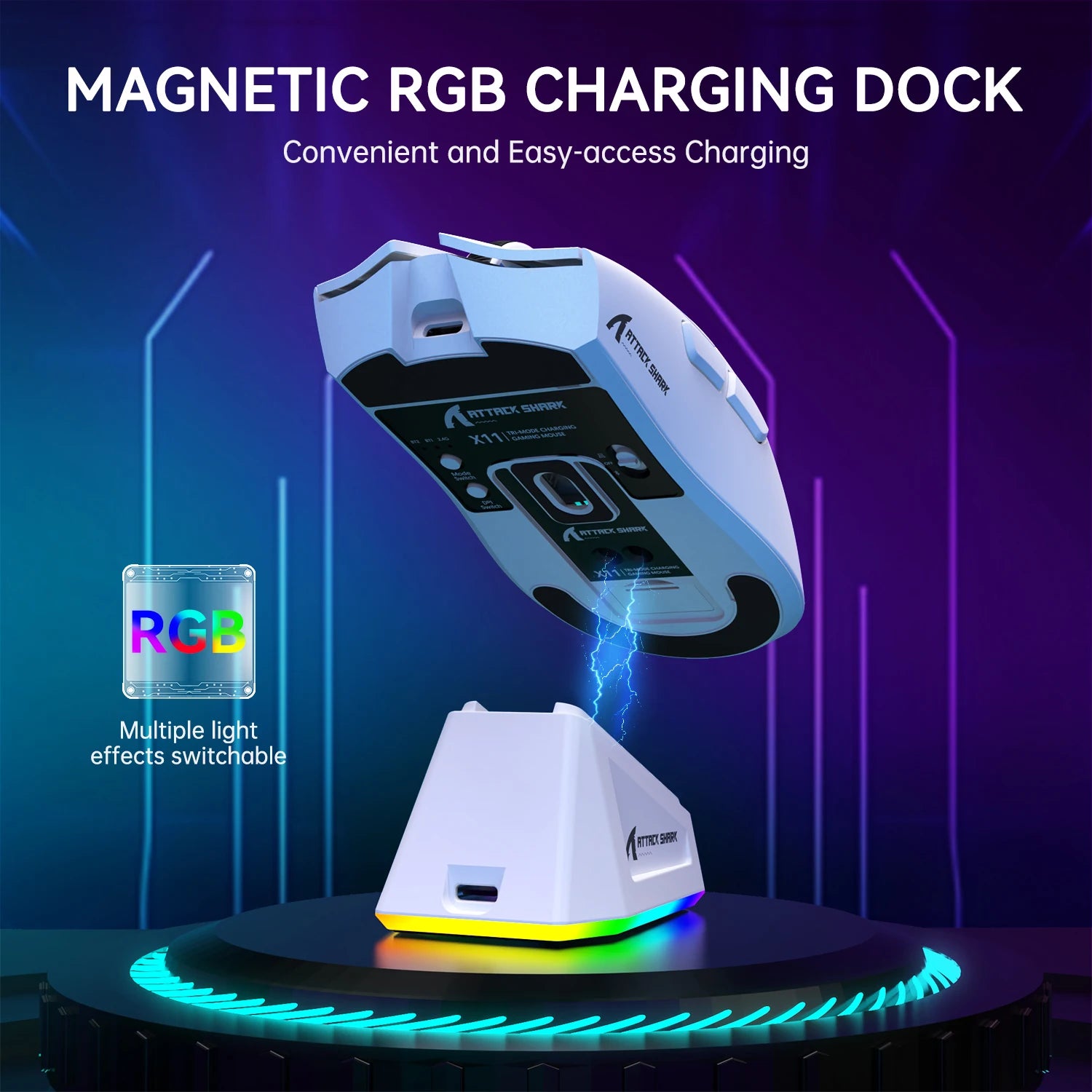 Attack Shark X11 – Wireless Gaming Mouse 22000 DPI RGB