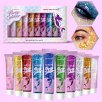 10 piece body glitter gel, carnival face glitter cosmetics suitable for women, shiny thick hair glitter, carnival accessories fo TechVisio