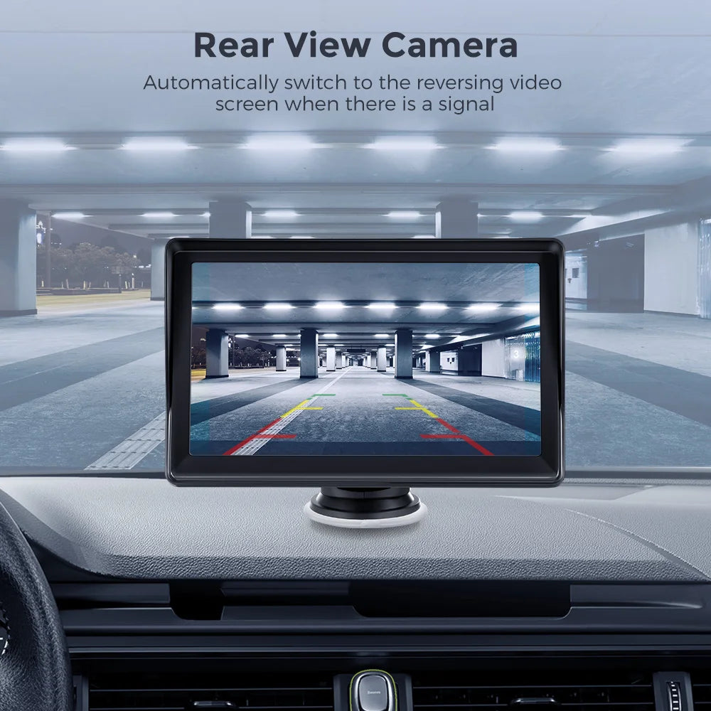 Autoradio Portable 7" Tactile – CarPlay Sans Fil, Android Auto, Bluetooth
