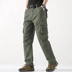 Male Cargo Pants Tactical Cotton Overalls Outdoor Utility Work Trousers Relaxed Fit Big Size Hombre Clothing TechVisio