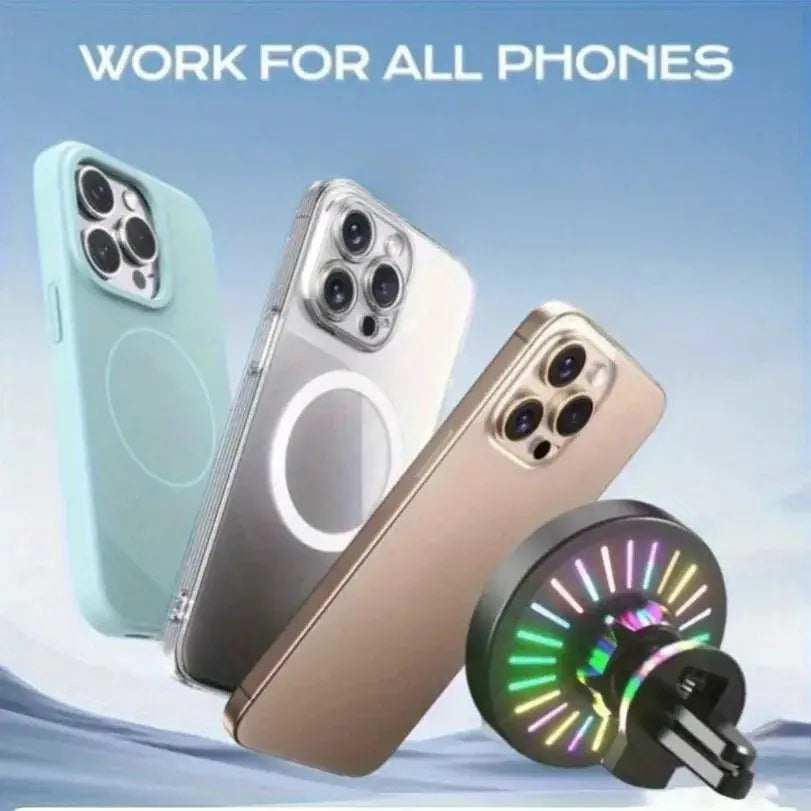 Support Voiture VIKEFON RGB – MagSafe | Sans Fil | 360° | iPhone 12-16 TechVisio