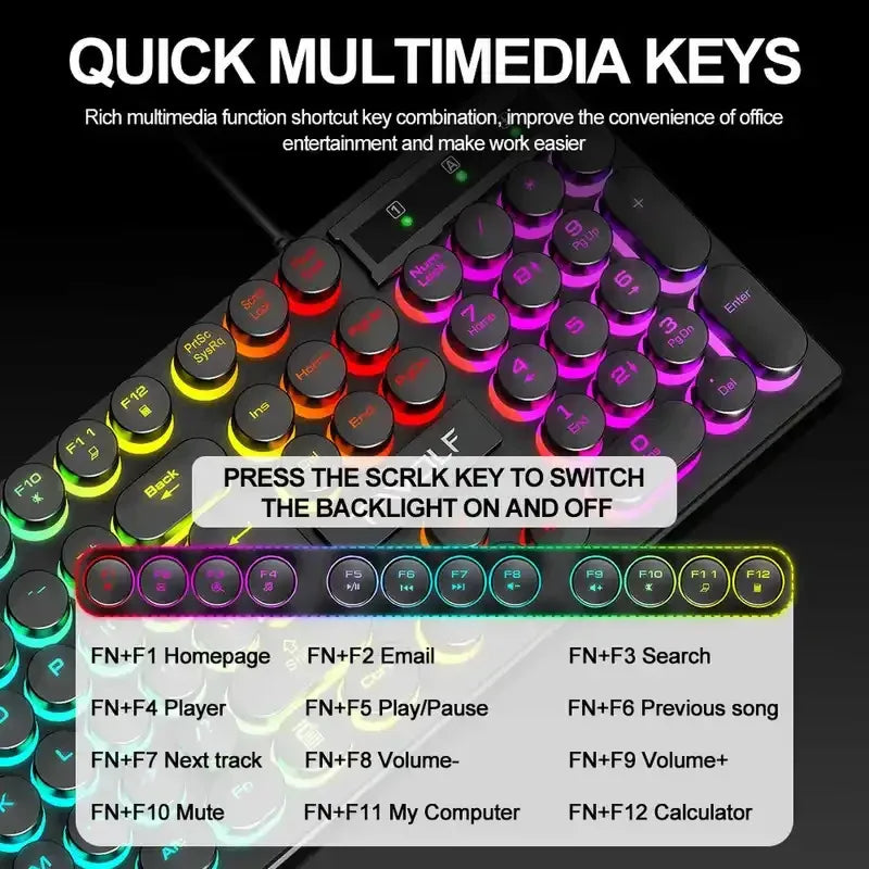 Clavier Mécanique Gaming RGB 104 Touches – Switch Black