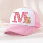 Capibara Baseball Cap Girls Women Anime Capybara Letter A-Z Sun Hat Kids Adult Summer Breathable Mesh Sunbonnet Outdoor Headgear TechVisio