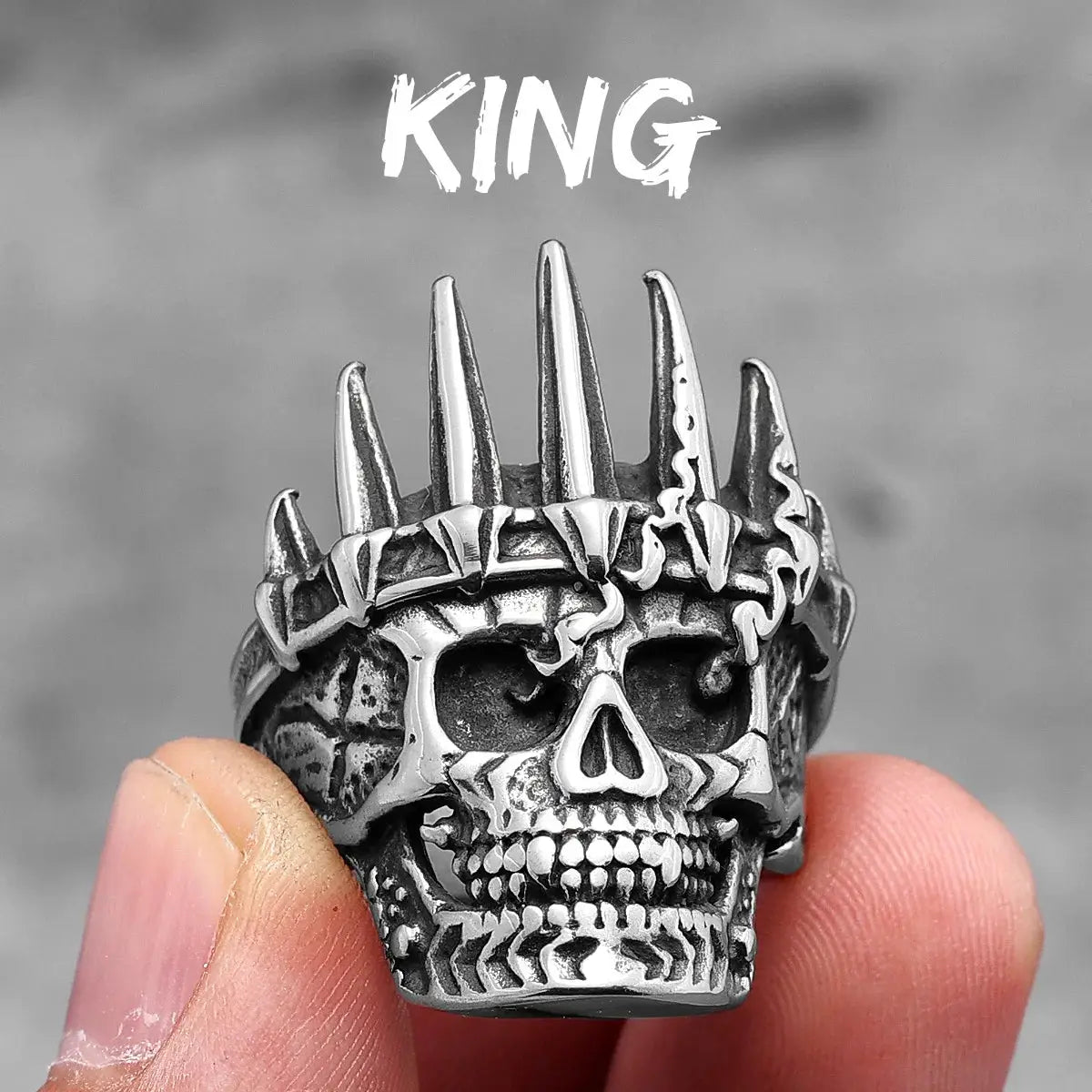 Bague Crâne Gothique Metal Town