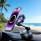 Vacuum Magnetic Car Phone Stable Dashboard  Adsorption  Anti-Shake Mobile StandUniversal For Cars Safe Driving Access TechVisio