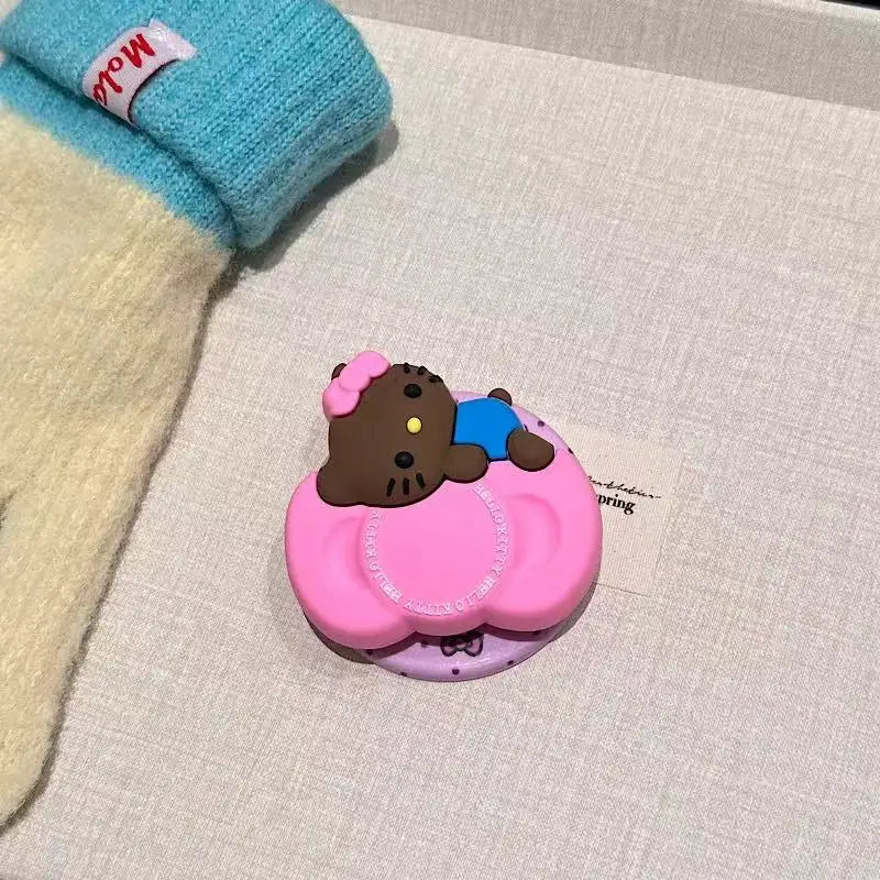 Support Téléphone Magnétique MagSafe Kawaii 3D – Silicone Pliable