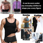 Compression Shirt Slimming Body Shaper Vest Men Gym Workout Sleeveless Gynecomastia Abdomen Waist Trainer Shapewear TechVisio