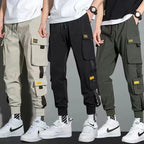 Thin Streetwear Casual Pants Men Ribbons Harem Jogging Pants Male Slim Fit Spring Cargo Pants Multi-Pockets Women Trouser Jx1 TechVisio