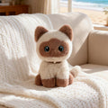 Cute Sitting Pose Kitten Plush Toys Soft Fluffy Cartoon Pet Cat Doll Lovely Office Desktop Decor Funny Gift To Family Accompany TechVisio