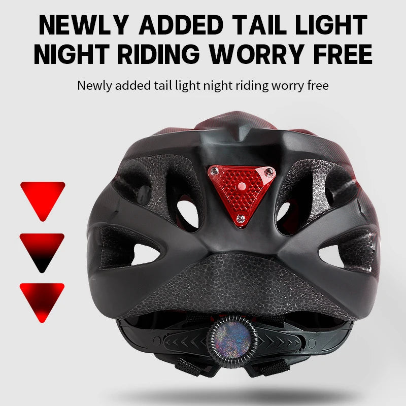 X-TIGER Adult Bike Helmet with LED Rear Light Dual Mode Goggle Cycling Helmet Fit 58-62cm Lightweight Breathable Bicycle Helmets TechVisio