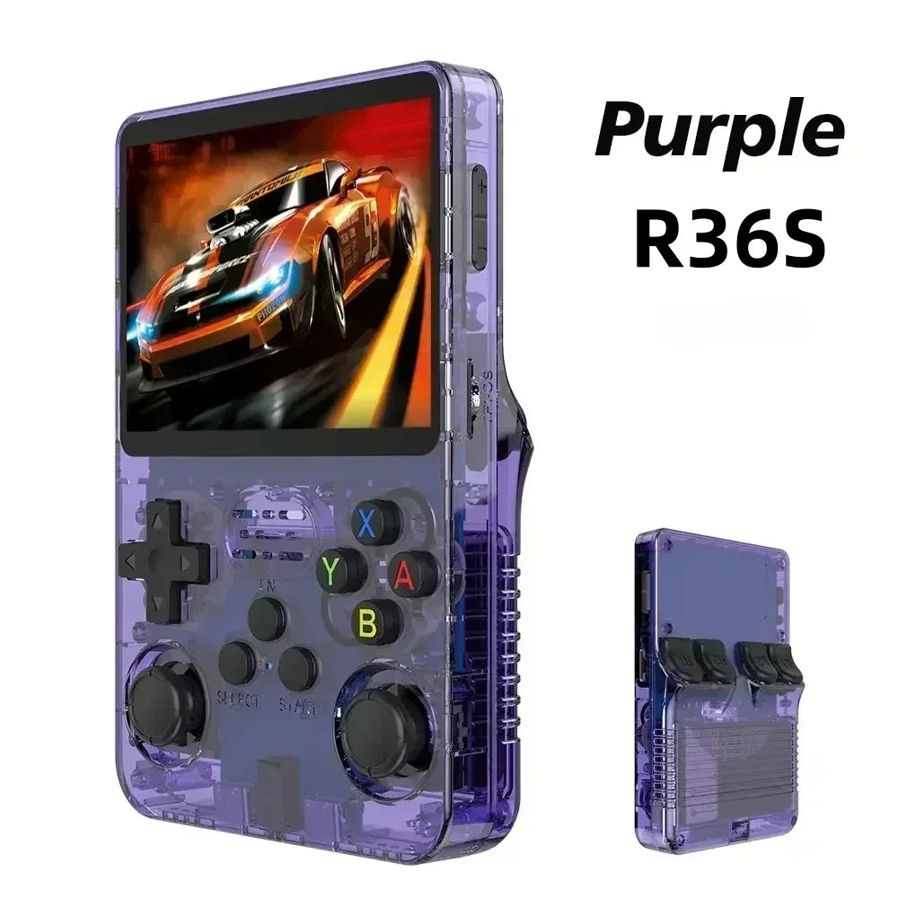 Console Rétro R36S – Écran IPS 3.5", 15000+ Jeux, Linux | 64G à 256G TechVisio