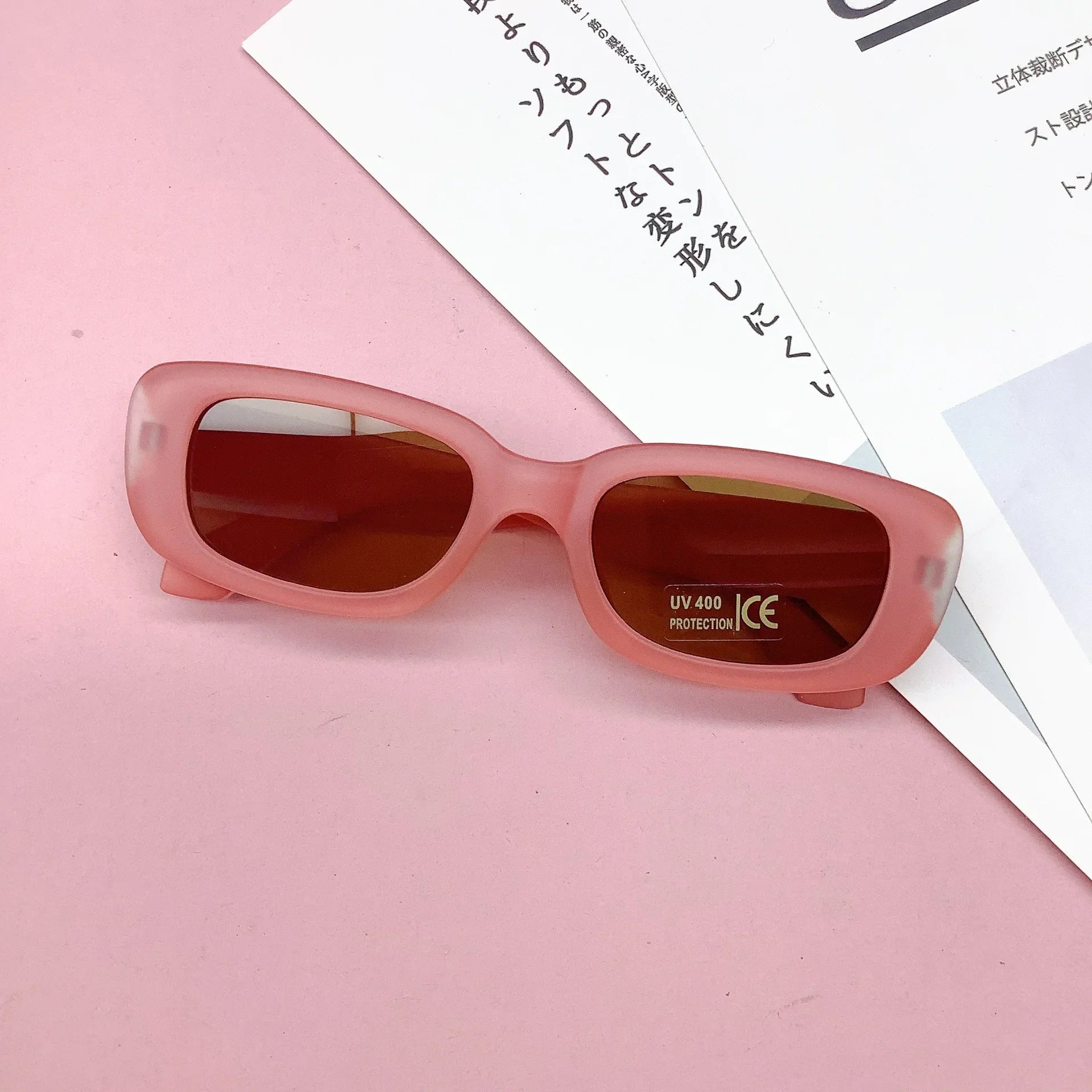 Children Cute Vintage Frosted Rectangle Sunglasses Outdoor Girls Boys Sweet Sun glasses Protection Classic Kids eyewear UV400 TechVisio