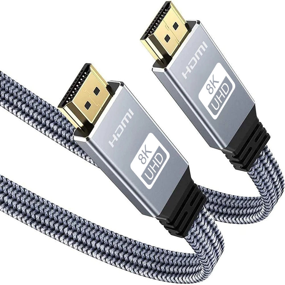 MIZIQIER Flat HDMI 2.1 Cable – 8K 60Hz | 4K 120Hz | 48Gbps | PS5 Xbox