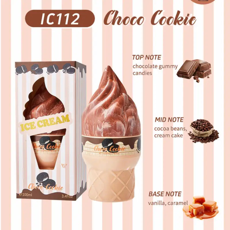 Gourmet Dessert Perfume Spray,Chocolate Cookie/Cotton Candy/Caramel Popcorn Fragrance Mist,Sweet Women Strawberry Vanilla Scent TechVisio