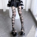 Lolita Girls Cute Pentacle Print Tights Women Sexy Gothic Punk Magical Five-Pointed Star Mesh Fish Net Pantyhose Body Stockings TechVisio