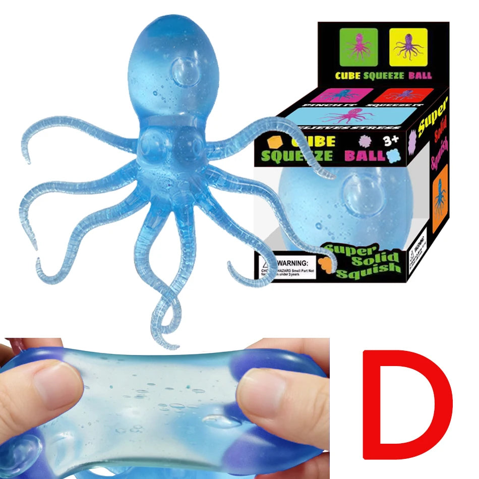 Squishy Méduse & Pieuvre Kawaii Jelly Water Anti-Stress – Boîte Cadeau TechVisio