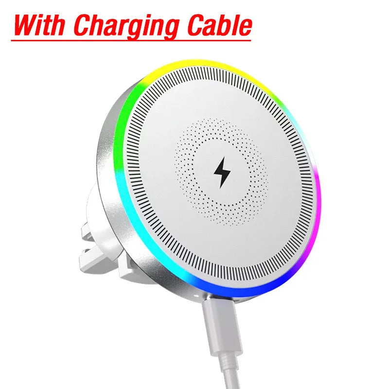 Support Voiture VIKEFON RGB – MagSafe | Sans Fil | 360° | iPhone 12-16