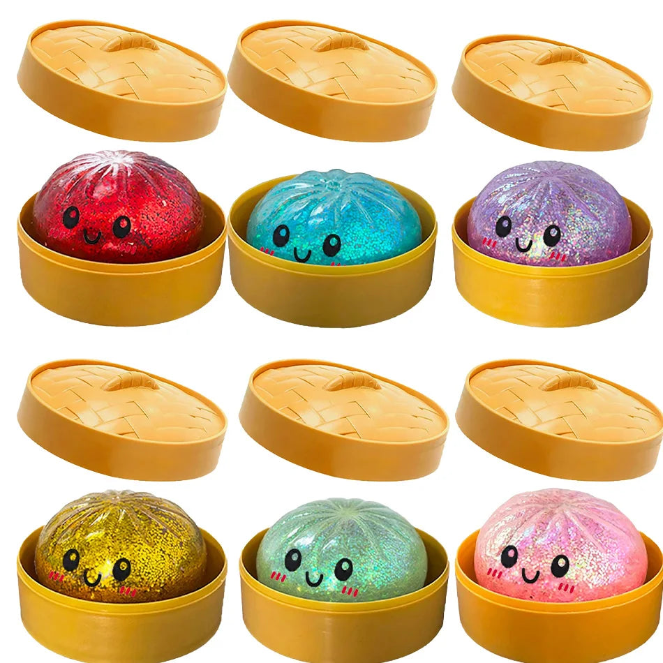 Squishy Anti-Stress Bao Ravioli – Fidget Toy TPR, Slow Rising
