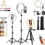 Kit Ring Light LED TechVisio – 10"/12" | Trépied 200cm | 3 Modes | USB TechVisio
