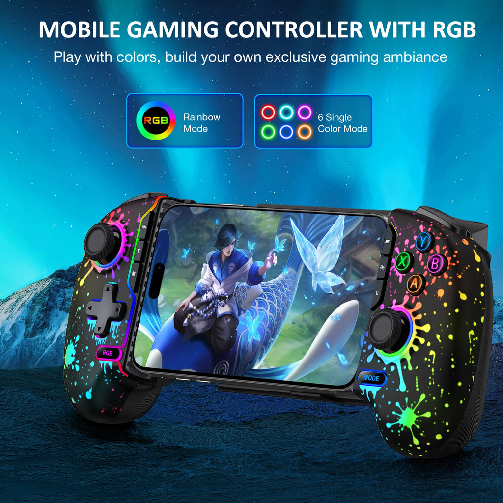 Manette Mobile Gaming BEBONCOOL – Hall Effect | Bluetooth | RGB | iPhone & Android