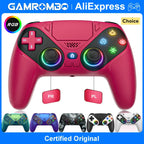 Manette PS5/PC sans fil Gamromb avec gyroscope 6 axes, RGB 7 couleurs, anti-drift et fonctions avancées