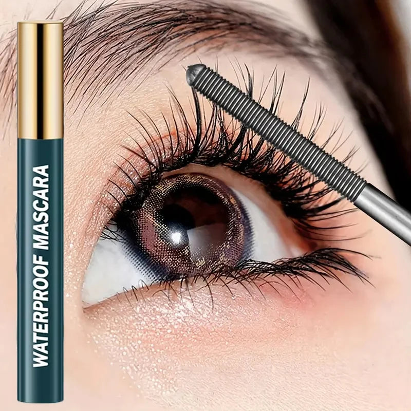4D Mascara, Black, Waterproof, Ultra-Long, Volumizing, Long-Lasting Smudge-Proof, Perfect Festivals and Special Occasions TechVisio