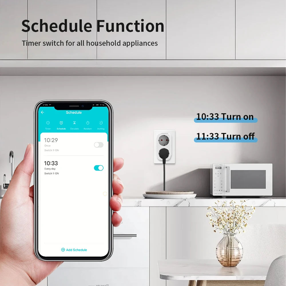 Prise Connectée WiFi Double TNCE – 16A | Alexa Google Home | Tuya