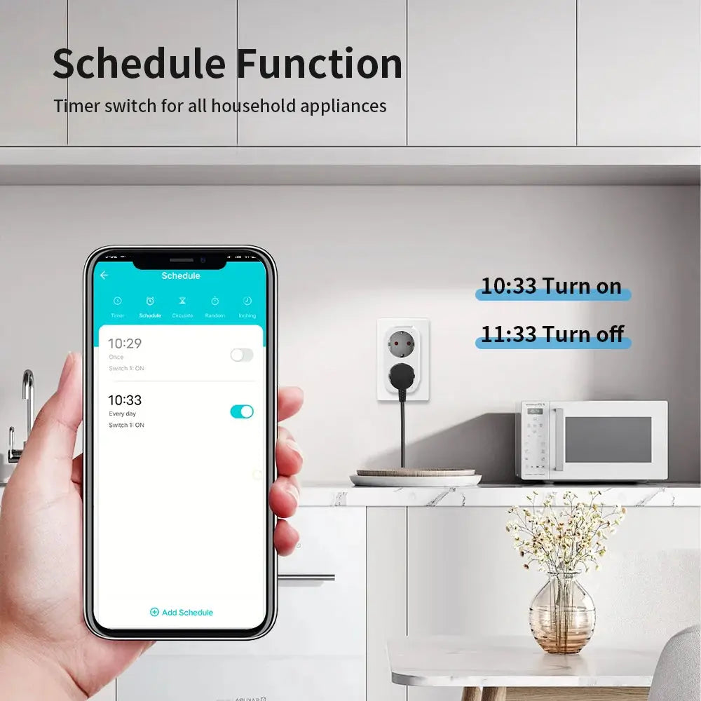 Prise Connectée WiFi Double TNCE – 16A | Alexa Google Home | Tuya TechVisio
