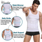 Compression Shirt Slimming Body Shaper Vest Men Gym Workout Sleeveless Gynecomastia Abdomen Waist Trainer Shapewear TechVisio
