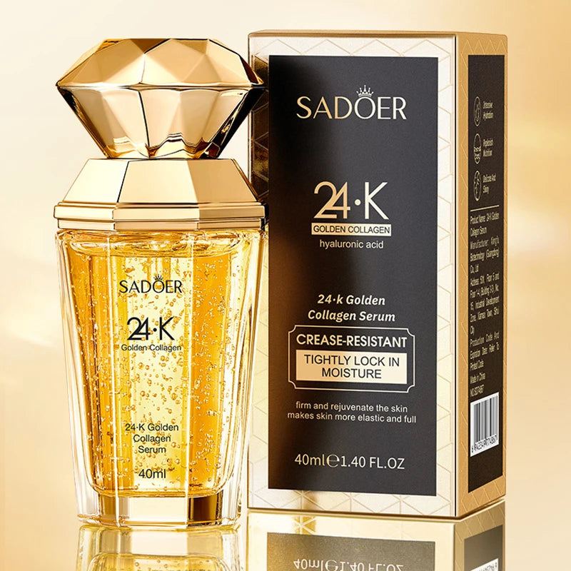 SADOER 24K Golden Collagen Serum for face Moisturizing Anti Wrinkles Hydrating Anti-aging Facial Essence Skin Care Products TechVisio