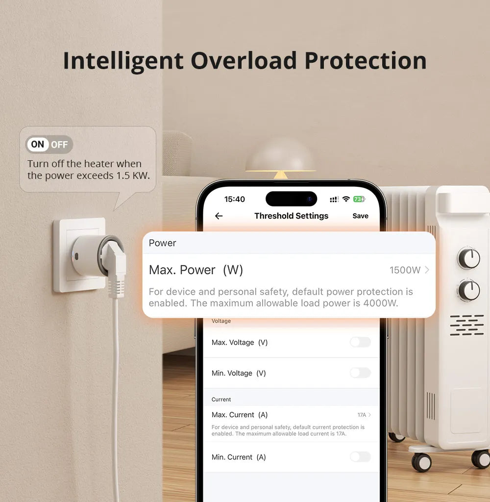 SONOFF S60ZBTPF Zigbee Smart Plug – 16A | Energy Monitoring | Smart Home