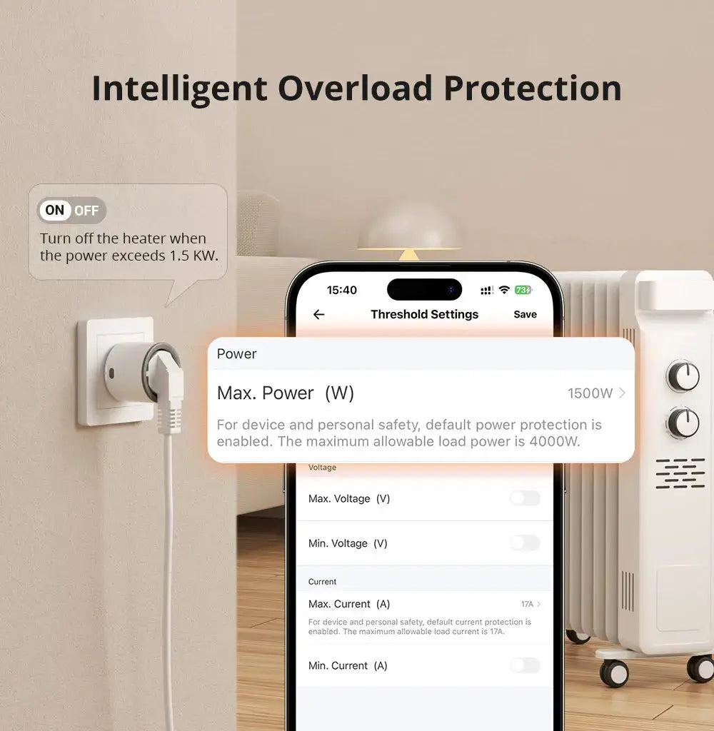 Prise Zigbee SONOFF S60ZBTPF – 16A | Suivi Énergie | Smart Home TechVisio