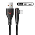 Câble USB-C Coudé 90° NNBILI – 120W | Nylon Tressé | Gaming TechVisio