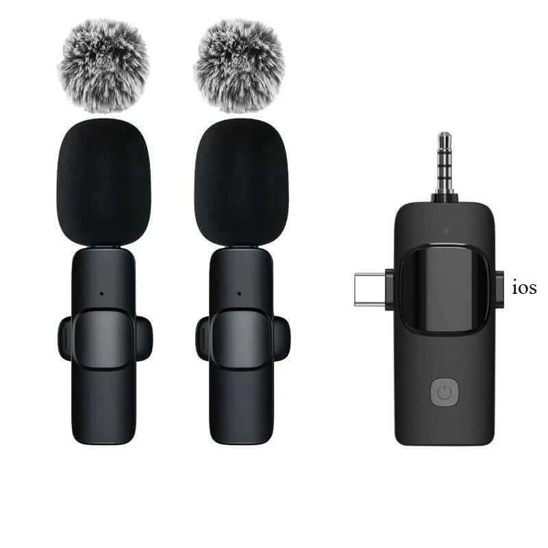 Micro Lavalier Sans Fil 2.4G Basix — Anti-bruit iPhone Android TechVisio