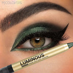 1 Pc Shimmer Eyeshadow Stick, Dual-ended Eyeshadow Pen, with Brush, Eye-catching Eye Makeup High Color Rendering, Concert Makeup TechVisio