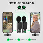 Micro Lavalier Sans Fil 2.4G Basix — Anti-bruit iPhone Android TechVisio
