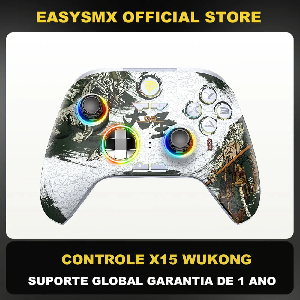 EasySMX X15 WuKong Gaming Controller – Hall Effect | 30h | RGB | PC Switch